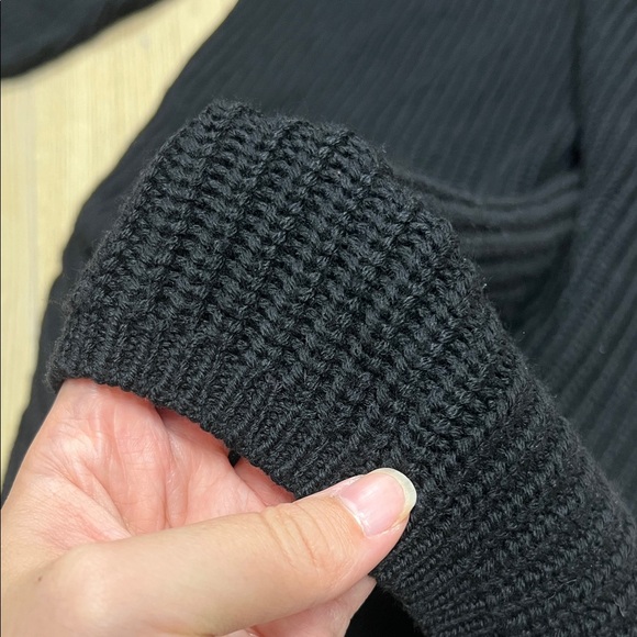 Aritzia Black Cowl Neck Sweater Dress - Picture 3 of 5